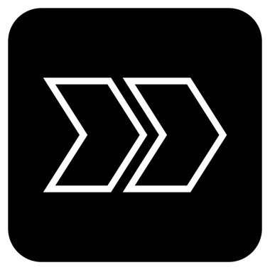 ÜST KRKT değil düz vektör simgesi kare