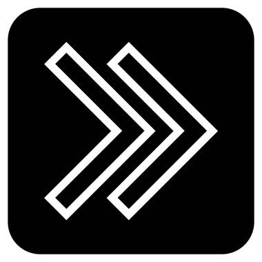 ÜST KRKT değil düz vektör simgesi kare