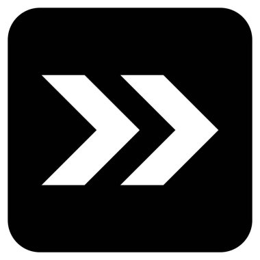 ÜST KRKT değil düz vektör simgesi kare