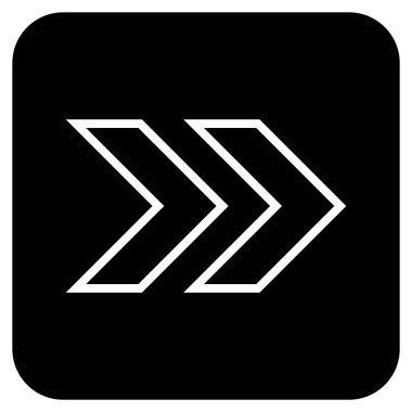 ÜST KRKT değil düz vektör simgesi kare