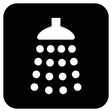 Duş düz kare vektör simgesi