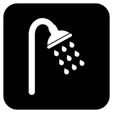 Duş düz kare vektör simgesi