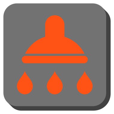 Duş yuvarlatılmış kare vektör simgesi