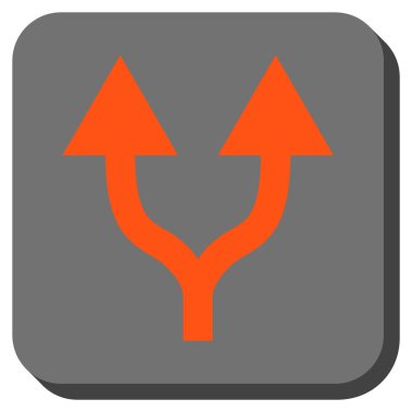 Yuvarlatılmış Kare vektör simge yukarı okları bölme