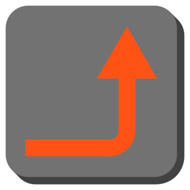 İleriye doğru yuvarlatılmış kare vektör simge açmak