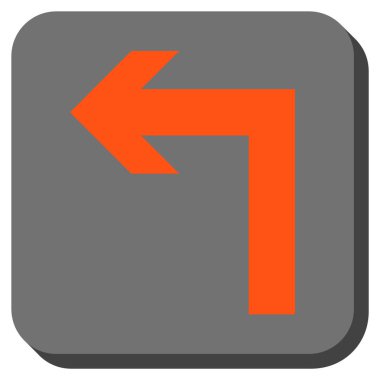 Sol yuvarlak kare vektör simge açmak