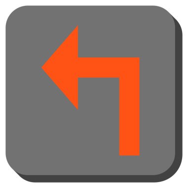 Sol yuvarlak kare vektör simge açmak