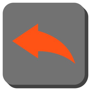 Yuvarlatılmış Kare vektör simgesi geri al