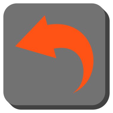 Yuvarlatılmış Kare vektör simgesi geri al