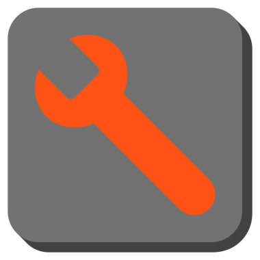 İngiliz anahtarı yuvarlatılmış kare vektör simgesi