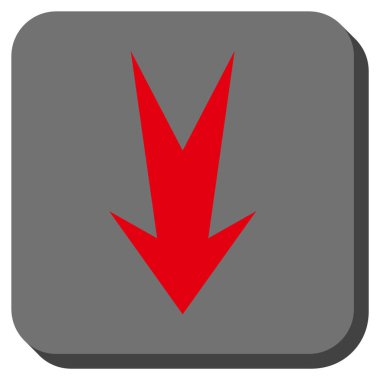 Yuvarlatılmış Kare vektör simgesi aşağı ok