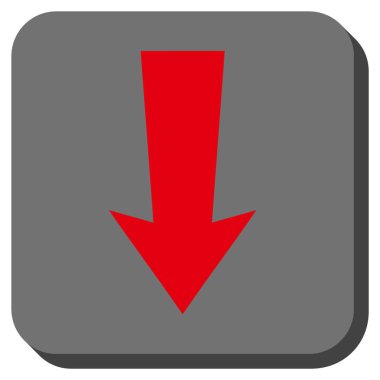 Yuvarlatılmış Kare vektör simgesi aşağı ok