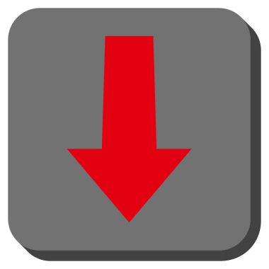 Yuvarlatılmış Kare vektör simgesi aşağı ok