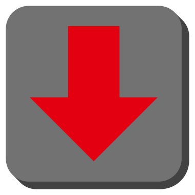 Yuvarlatılmış Kare vektör simgesi aşağı ok