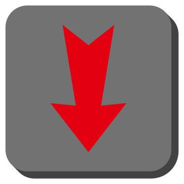 Yuvarlatılmış Kare vektör simgesi aşağı ok