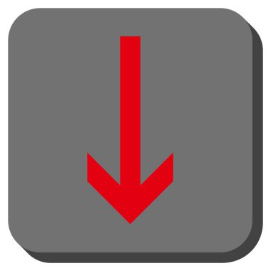 Yuvarlatılmış Kare vektör simgesi aşağı ok