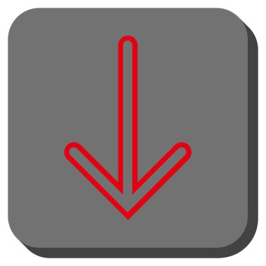 Yuvarlatılmış Kare vektör simgesi aşağı ok