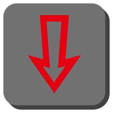 Yuvarlatılmış Kare vektör simgesi aşağı ok