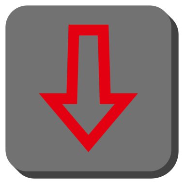 Yuvarlatılmış Kare vektör simgesi aşağı ok