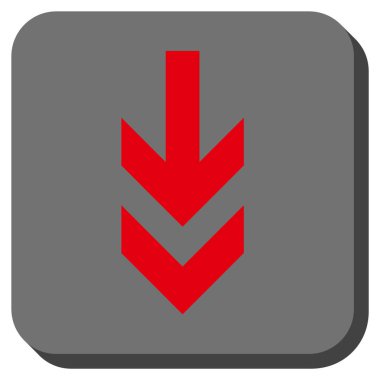 Yuvarlatılmış Kare vektör simgesi aşağı ok