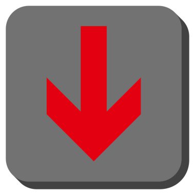 Yuvarlatılmış Kare vektör simgesi aşağı ok