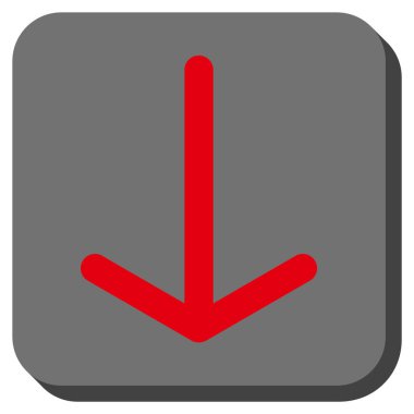 Yuvarlatılmış Kare vektör simgesi aşağı ok