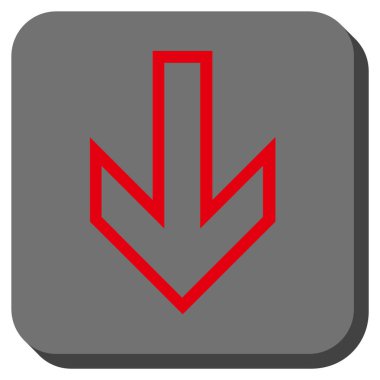 Yuvarlatılmış Kare vektör simgesi aşağı ok