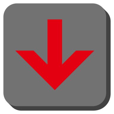 Yuvarlatılmış Kare vektör simgesi aşağı ok