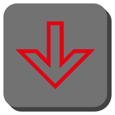 Yuvarlatılmış Kare vektör simgesi aşağı ok