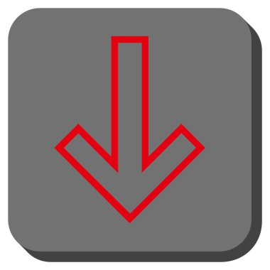 Yuvarlatılmış Kare vektör simgesi aşağı ok