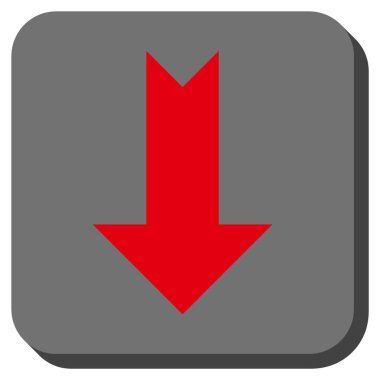 Yuvarlatılmış Kare vektör simgesi aşağı ok