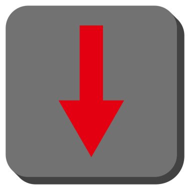 Yuvarlatılmış Kare vektör simgesi aşağı ok