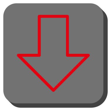 Yuvarlatılmış Kare vektör simgesi aşağı ok