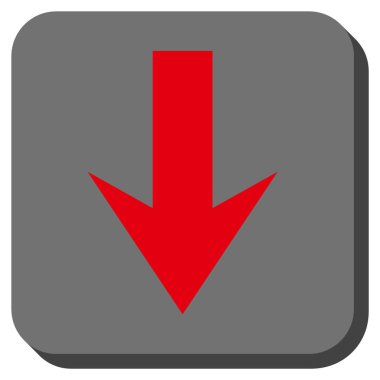 Yuvarlatılmış Kare vektör simgesi aşağı ok