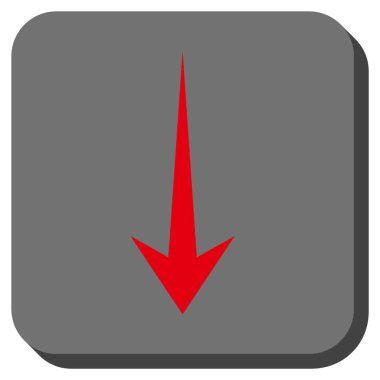 Yuvarlatılmış Kare vektör simgesi aşağı ok