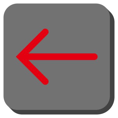 Ok sol yuvarlak kare vektör simgesi