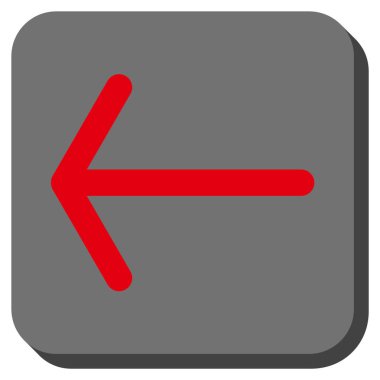 Ok sol yuvarlak kare vektör simgesi