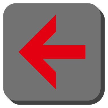 Ok sol yuvarlak kare vektör simgesi