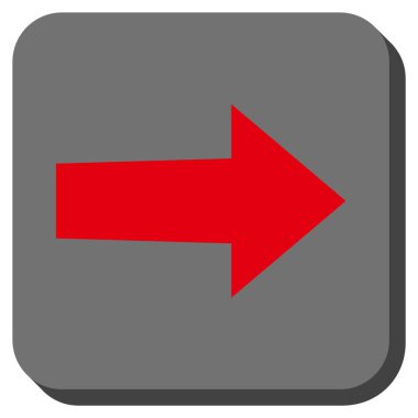 Ok sağ yuvarlak kare vektör simgesi