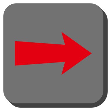 Ok sağ yuvarlak kare vektör simgesi