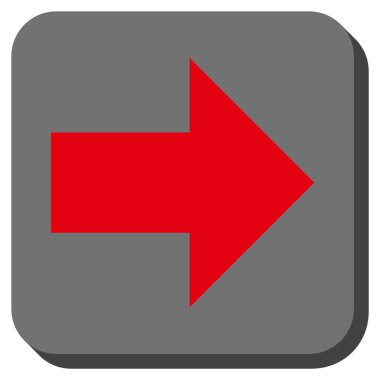 Ok sağ yuvarlak kare vektör simgesi