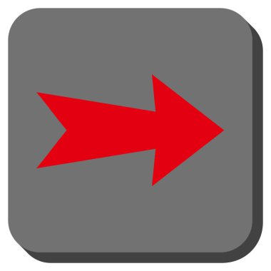 Ok sağ yuvarlak kare vektör simgesi