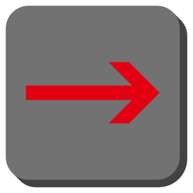 Ok sağ yuvarlak kare vektör simgesi