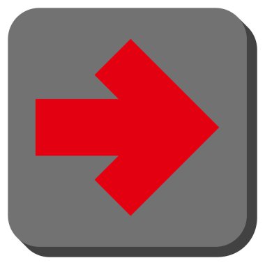 Ok sağ yuvarlak kare vektör simgesi