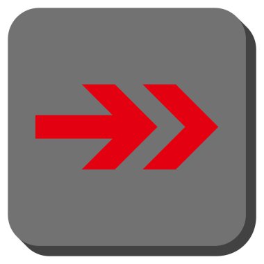 Ok sağ yuvarlak kare vektör simgesi