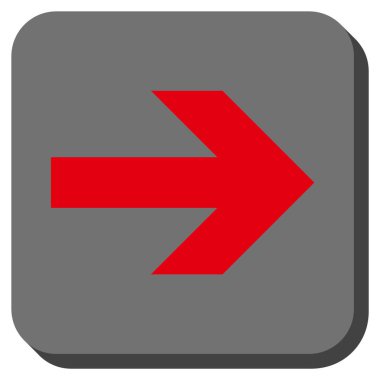 Ok sağ yuvarlak kare vektör simgesi