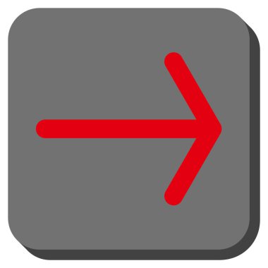 Ok sağ yuvarlak kare vektör simgesi