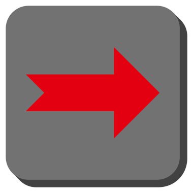 Ok sağ yuvarlak kare vektör simgesi