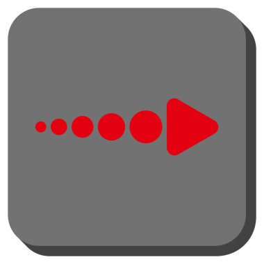 Ok sağ yuvarlak kare vektör simgesi