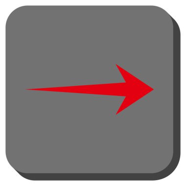 Ok sağ yuvarlak kare vektör simgesi